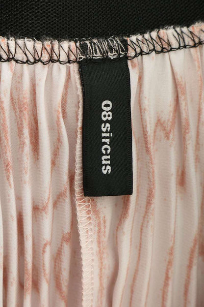08sircus MOIRE SATIN ASYMMETRY PLEATED SKIRT Pink 25SS