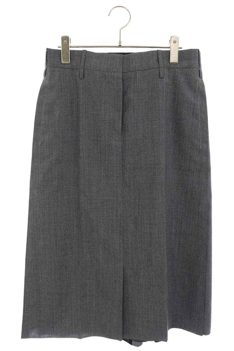 Jil Sander Gray Wool Midi Skirt Size 32