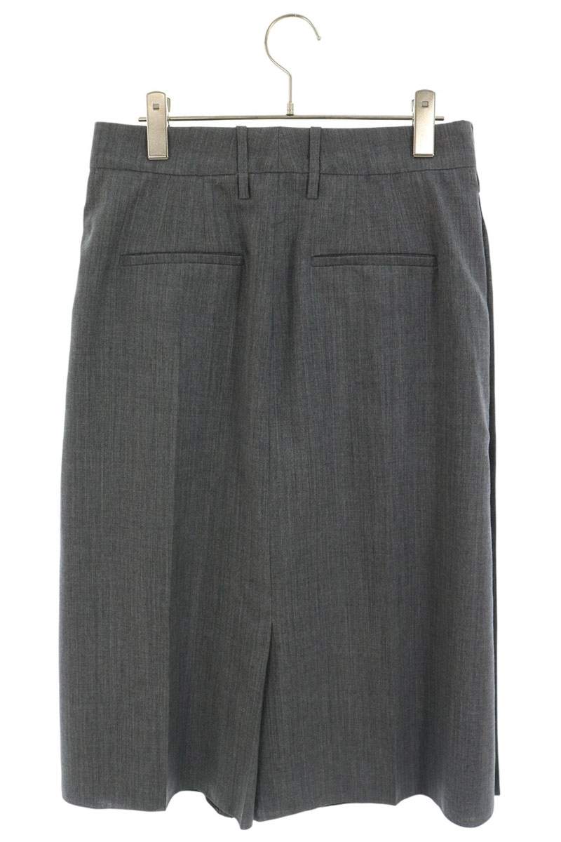 Jil Sander Gray Wool Midi Skirt Size 32