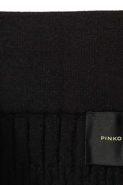 Pinko Black Logo Patch Knit Skirt Size S
