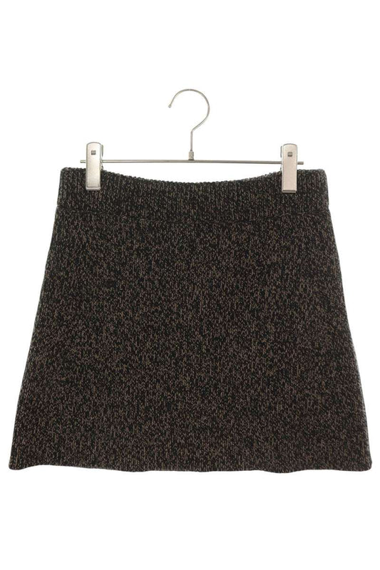 OUR LEGACY Wool Mini Skirt Brown Size 38