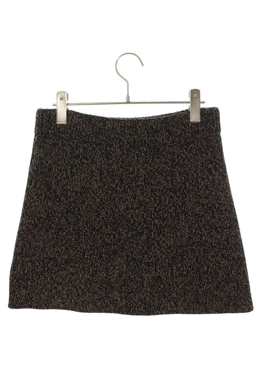 OUR LEGACY Wool Mini Skirt Brown Size 38