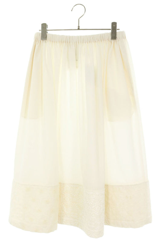 tricot COMME des GARCONS White Wool Pleated Skirt Size S