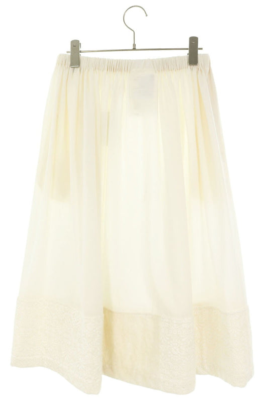tricot COMME des GARCONS White Wool Pleated Skirt Size S