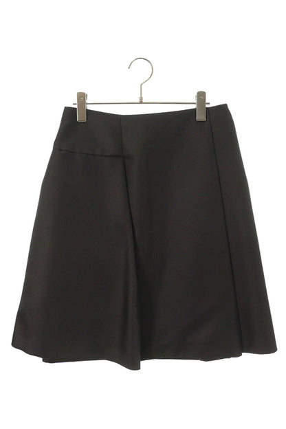 JILSANDER Pleated Polyester Wide Skirt Gray Size 38