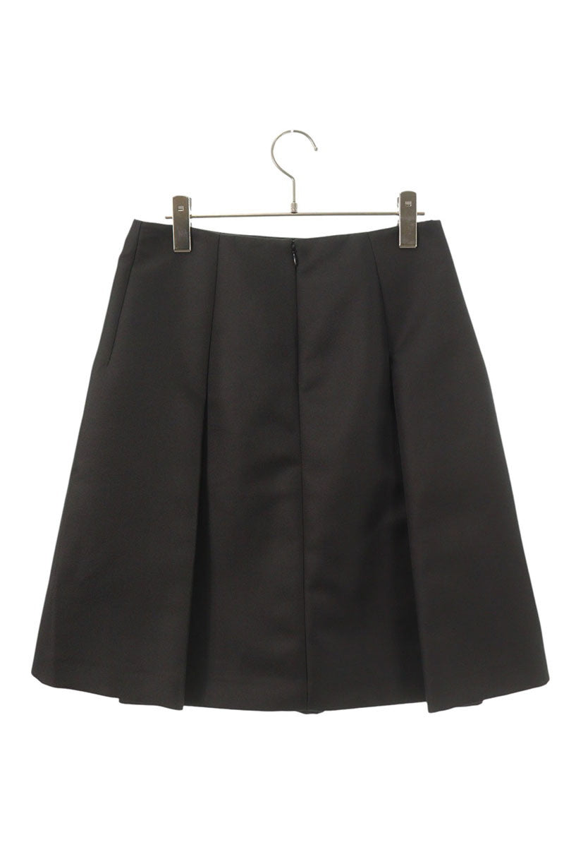 JILSANDER Pleated Polyester Wide Skirt Gray Size 38