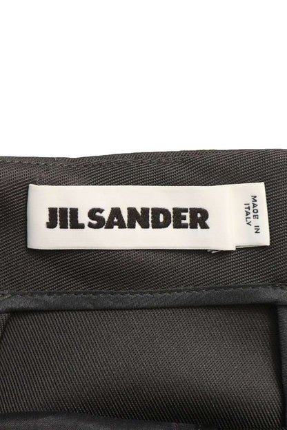 JILSANDER Pleated Polyester Wide Skirt Gray Size 38