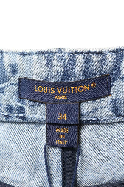 LOUISVUITTON 26AW LV Bloom All-Over Print Light Blue Skirt Size 34