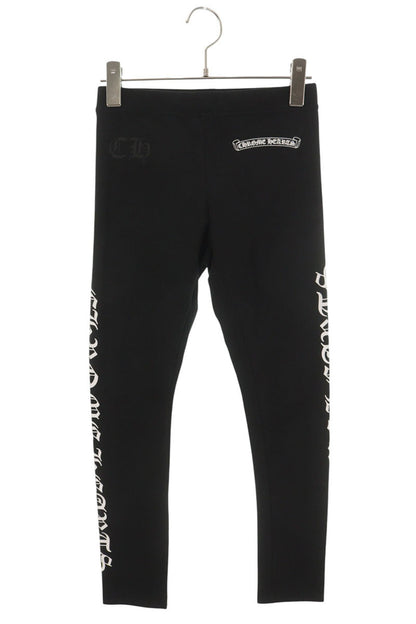 Chrome Hearts Side Logo Print Leggings Black White Size S