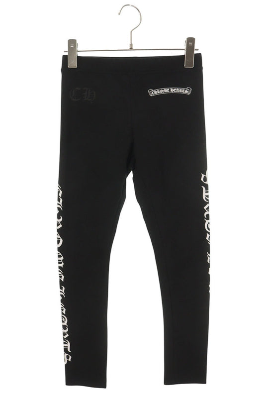 Chrome Hearts Side Logo Print Leggings Black White Size S