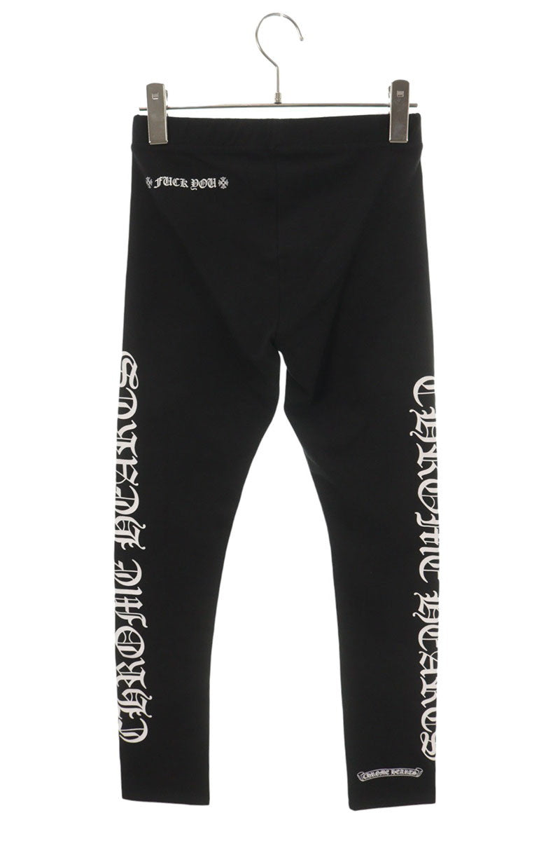 Chrome Hearts Side Logo Print Leggings Black White Size S