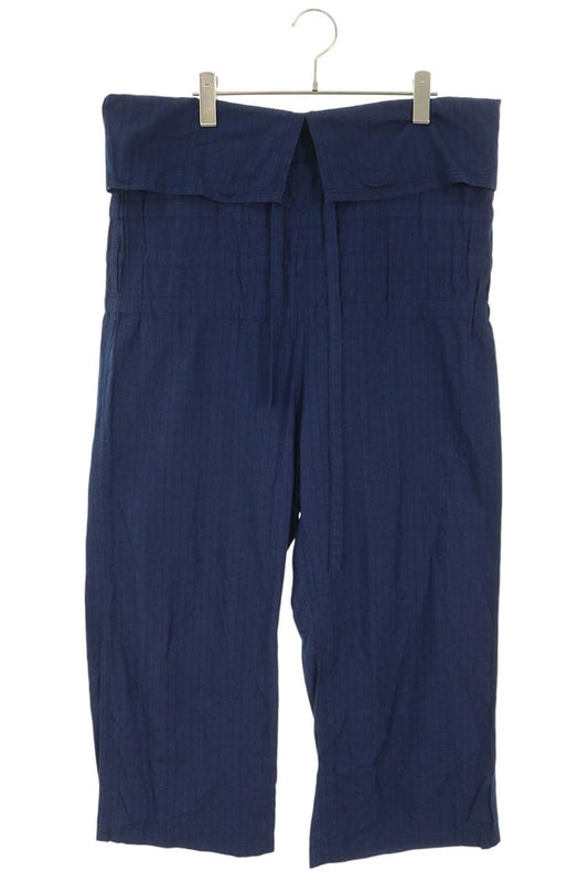 Yohji Yamamoto Cotton Stripe Wide Jumpsuit Navy Size 2
