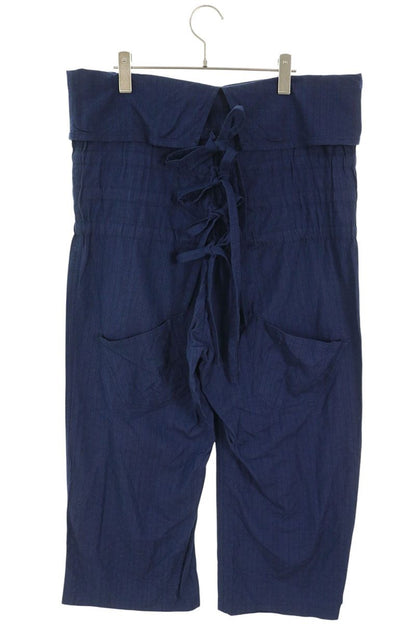 Yohji Yamamoto Cotton Stripe Wide Jumpsuit Navy Size 2