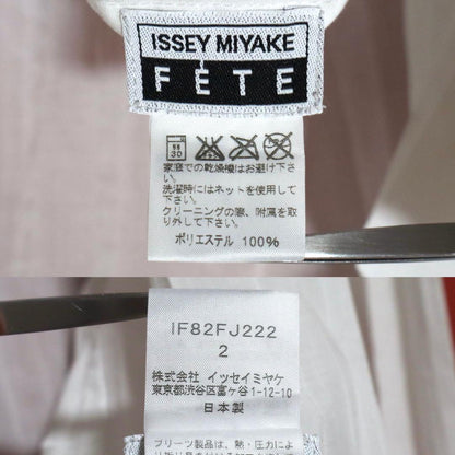 ISSEY MIYAKE FETE 08SS Pleated Flare Shirt White Size 2