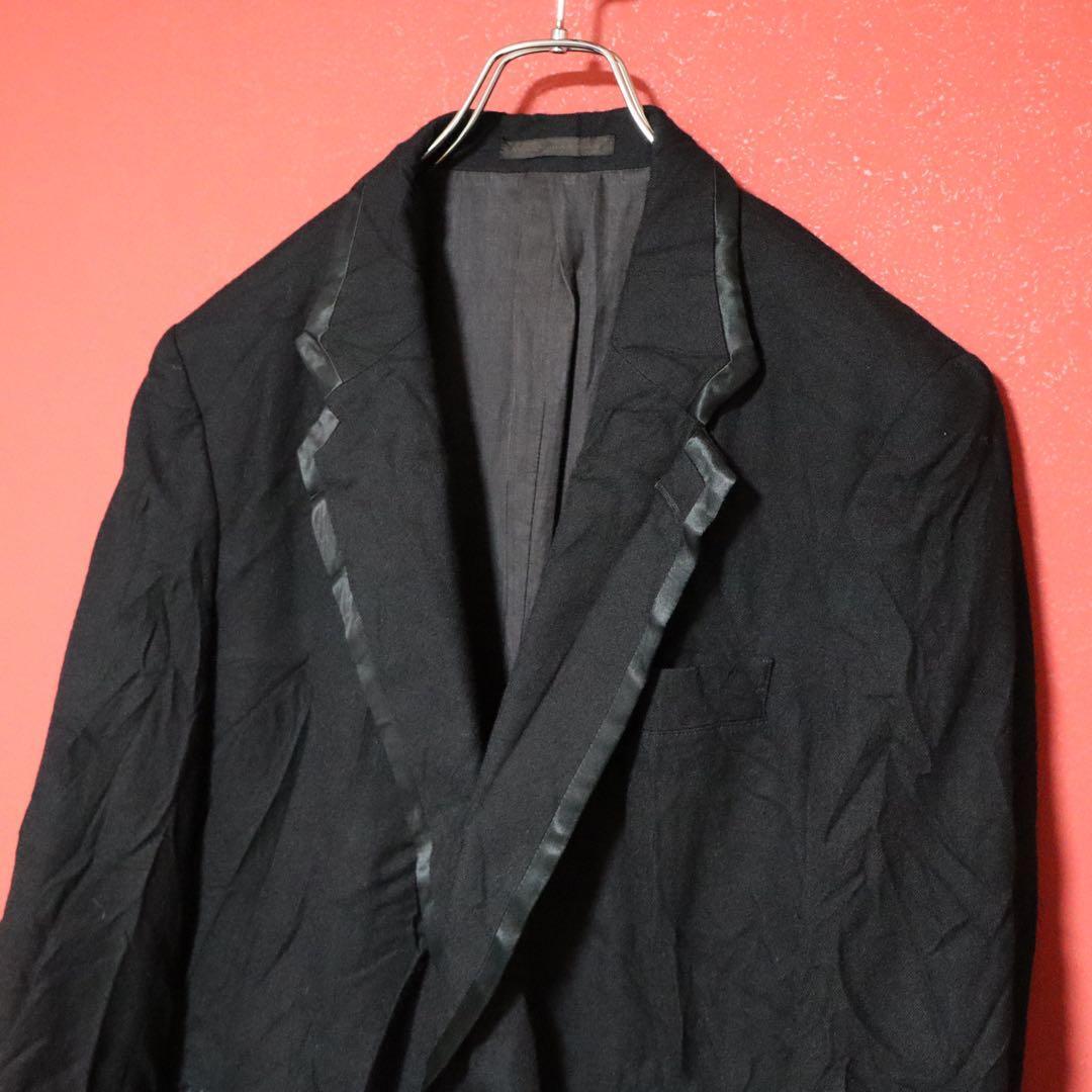 Yohji Yamamoto Black Silk Paneled Crinkled Tailored Size 3