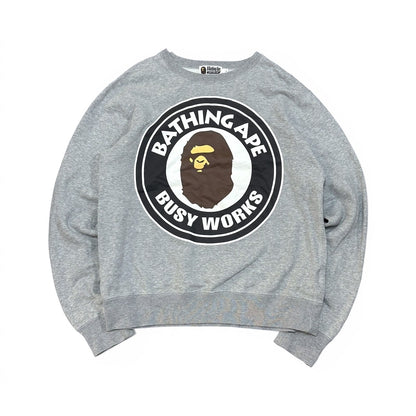 Japanese Brand A BATHING APE Gray Sweatshirt Size L