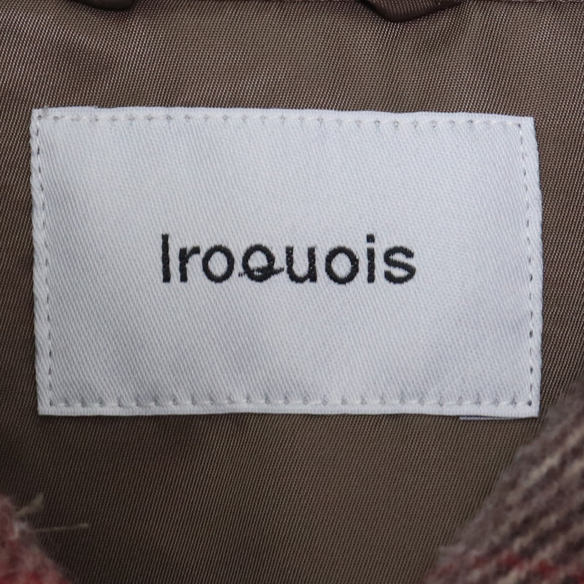 IROQUOIS Mule Flannel Check Coat Brown Size 2