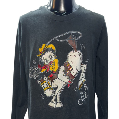 BETTY BOOP COWGIRL Long Sleeve T-Shirt Size L