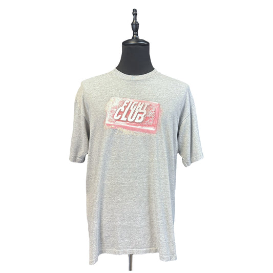 Fight Club 90s Vintage Grey Soap Movie Promo T-Shirt Size XL
