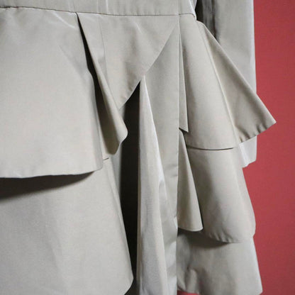 Miu Miu Beige Reconstructed A-Line Frilled Trench Size 42