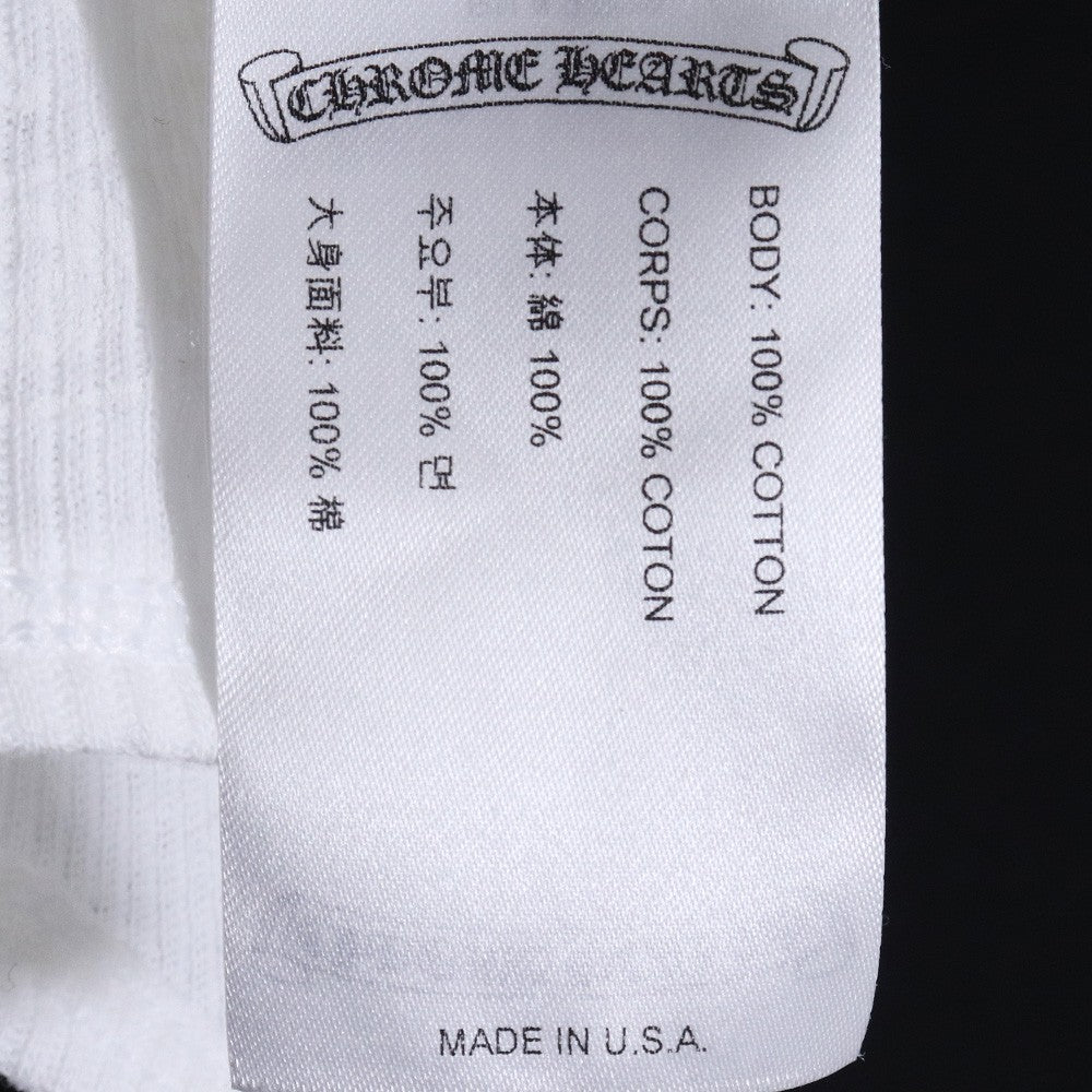 CHROME HEARTS Vertical Logo Rib Tank Top White Size S