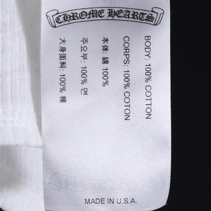 CHROME HEARTS Vertical Logo Rib Tank Top White Size S