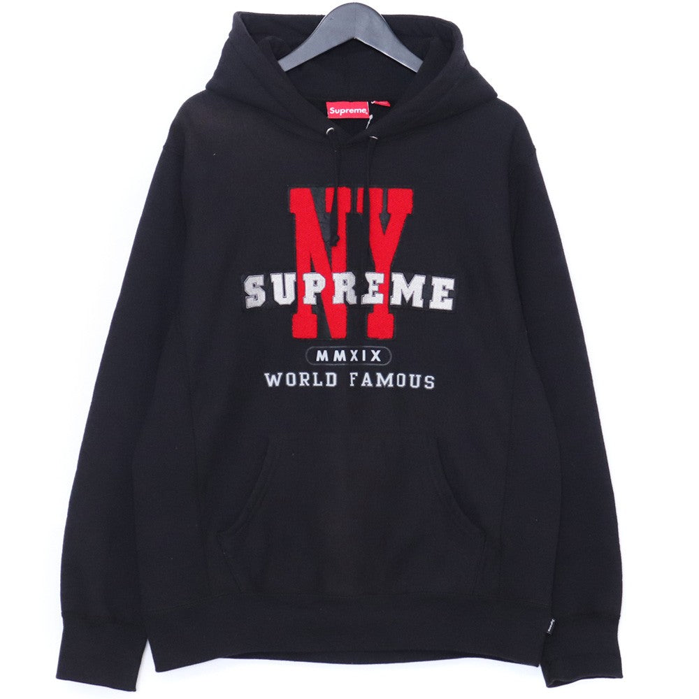 SUPREME 19AW NY Logo Hoodie Black Size M