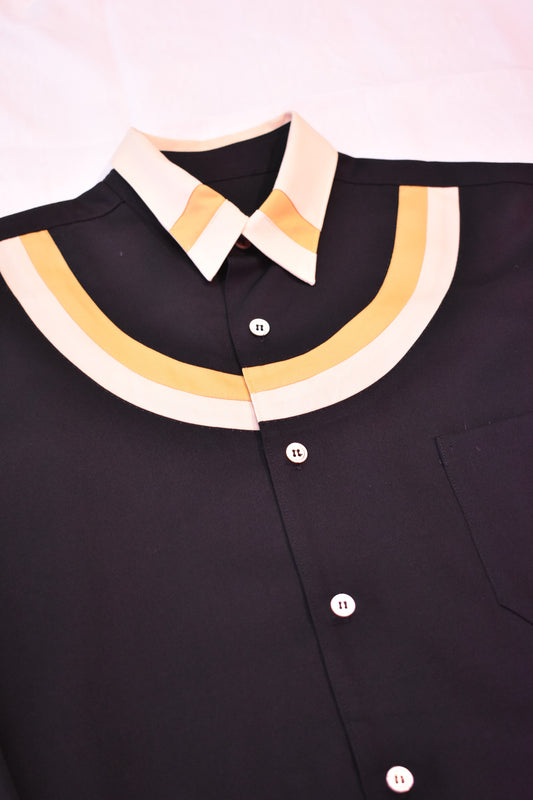Yohji Yamamoto 90s Y's Wool Gabardine Shirt Black Size XL