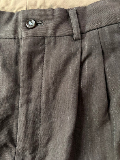 COMME des GARCONS HOMME AW90 Wool Nylon Stripe Slacks Size M