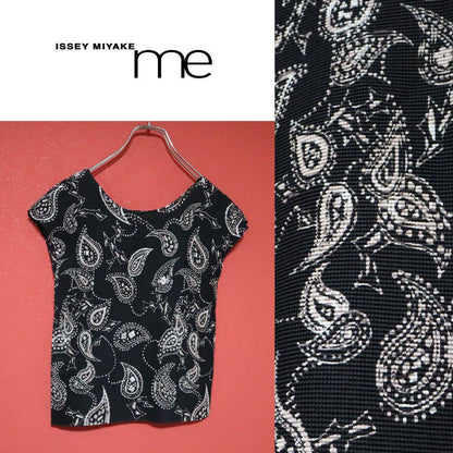 Issey Miyake Paisley All-over Pleated T-Shirt Size FREE