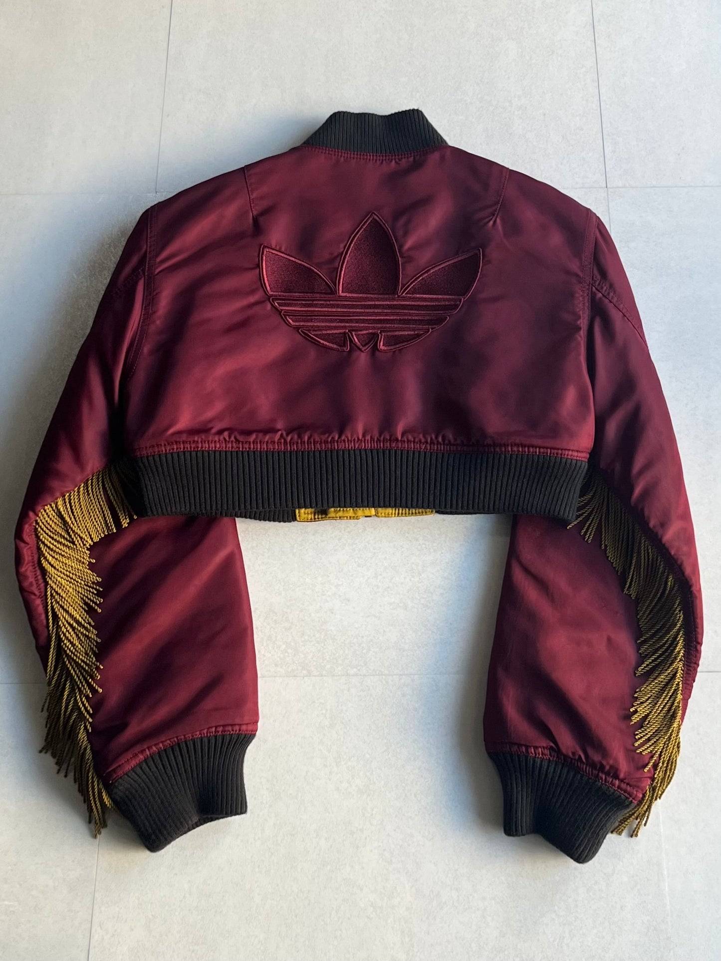 Jeremy Scott Red Short Fringe Jacket Size S