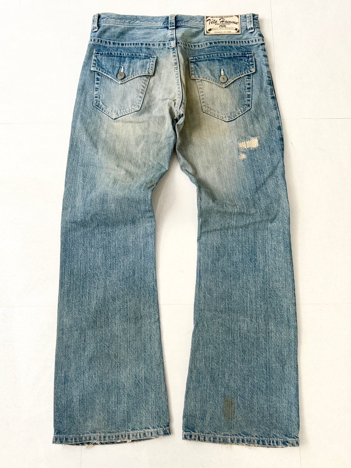 TETE HOMME Damaged Wide Pants Size LL