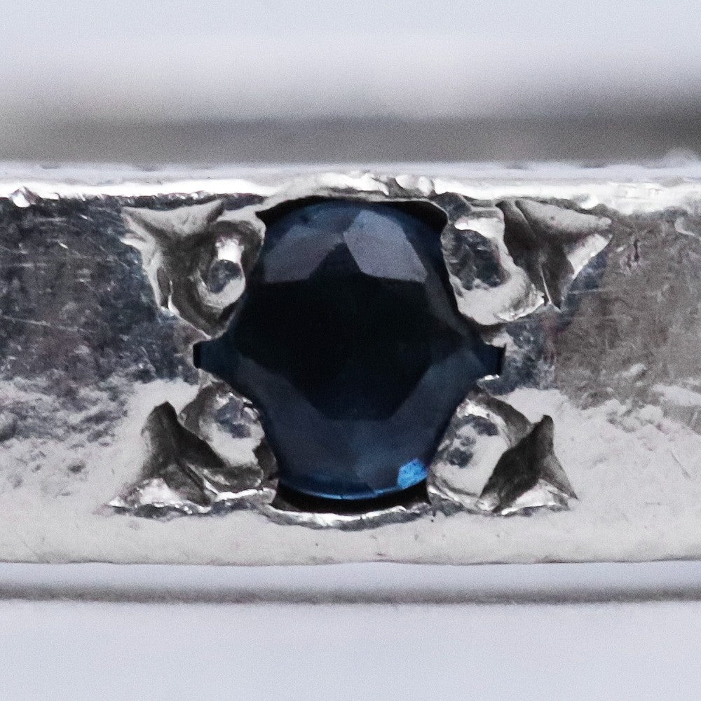 CHROME HEARTS 3mm Spacer Plain Sapphire Silver Ring Size ONE SIZE