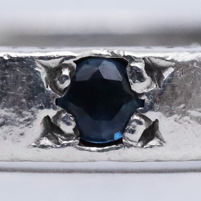 CHROME HEARTS 3mm Spacer Plain Sapphire Silver Ring Size ONE SIZE