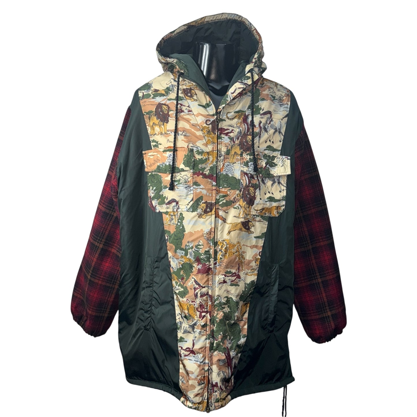 Gucci NYLON AND WOOL FLORAL COAT Size 48