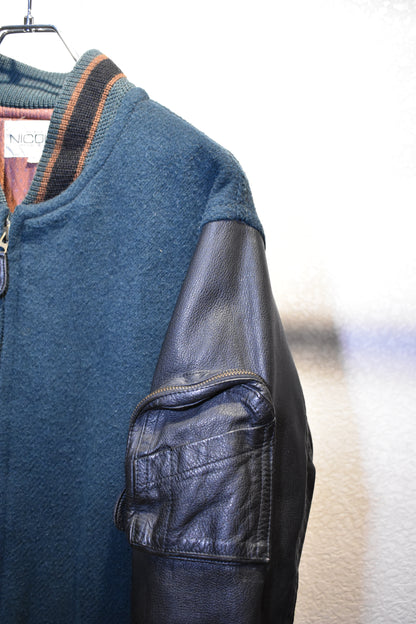Vintage 80s Monsieur Nicole Wool Varsity Jacket Size M