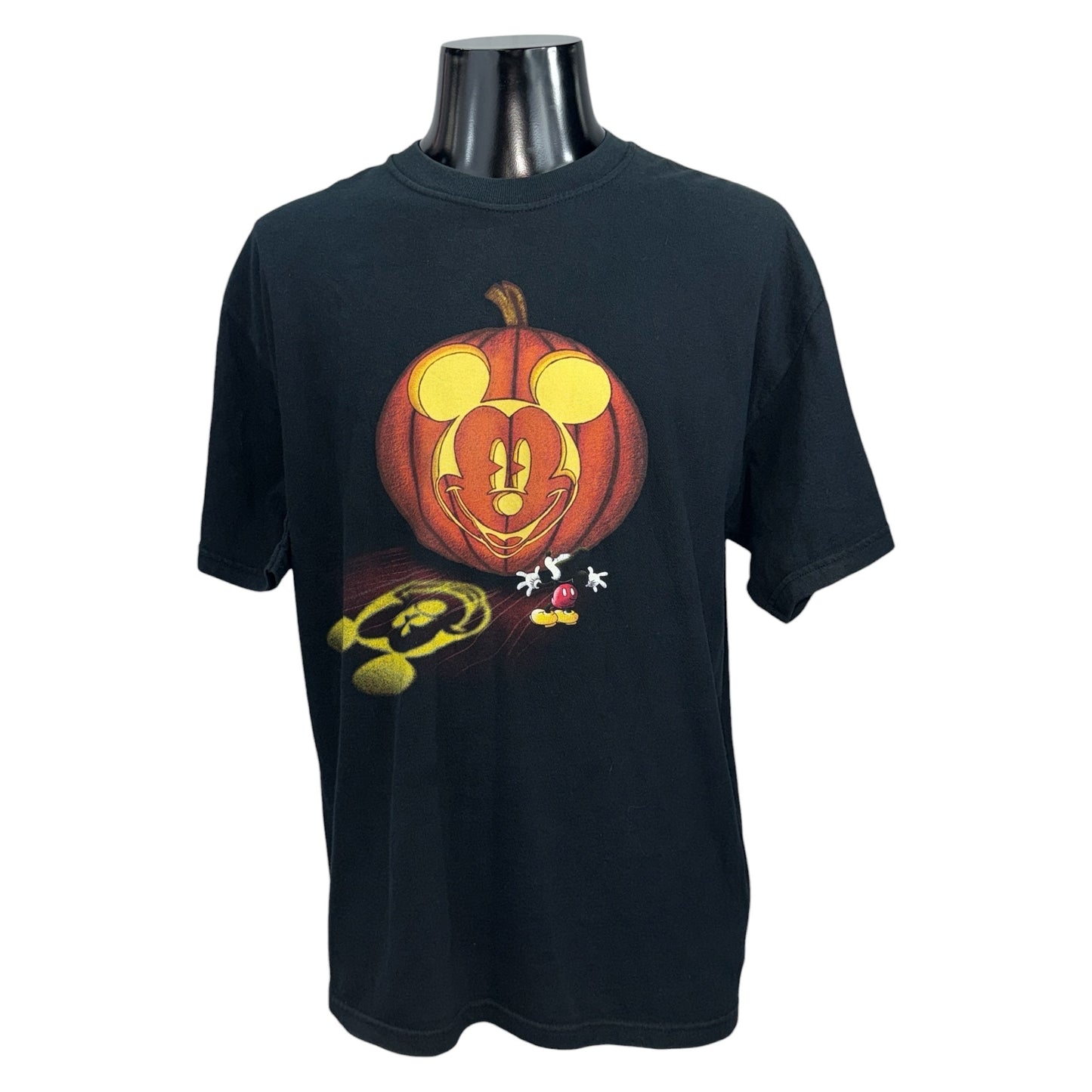 MICKEY MOUSE Y2K Pumpkin Halloween T-Shirt Size L