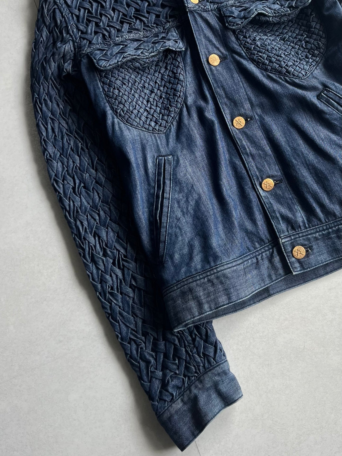 Vintage XAMPAGNE Blue Trucker Jacket Size 1