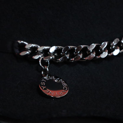 Stella McCartney Black Wool Chain Design Asymmetric Size 57