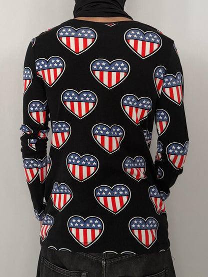Love Moschino Hurt Long Sleeve Shirt Multi Size 40