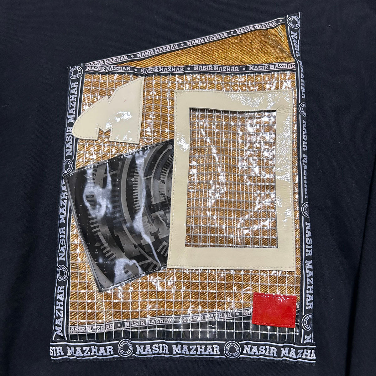 NASIR MAZHAR 2014 Vinyl Pocket Sweatshirt Black Size L