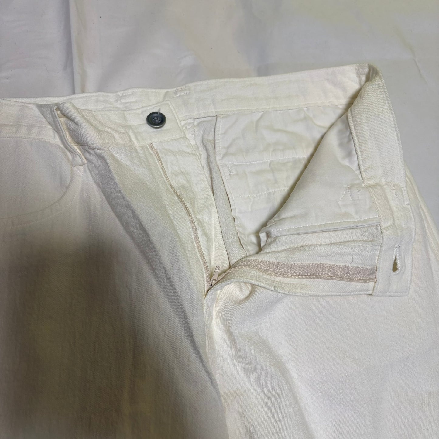 SEDUCTION de NICOLE 90s White Cotton Denim Jeans Size 50