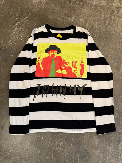 Vintage John's by Johnny Black & White Shirt Cotton Size M
