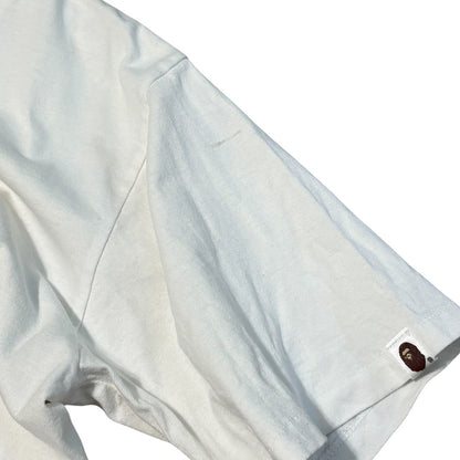 Japanese Brand Busy Works White T-Shirt Size L