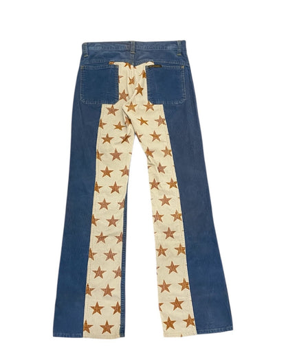 Hysteric Glamour Corduroy Star Stripe Pants Blue