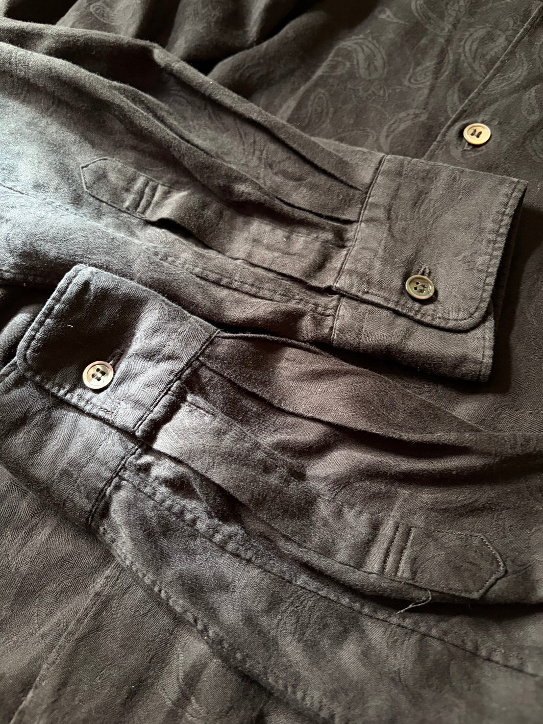 COMME des GARÇONS HOMME PLUS AW15 Tonal Shirt Black Size XS