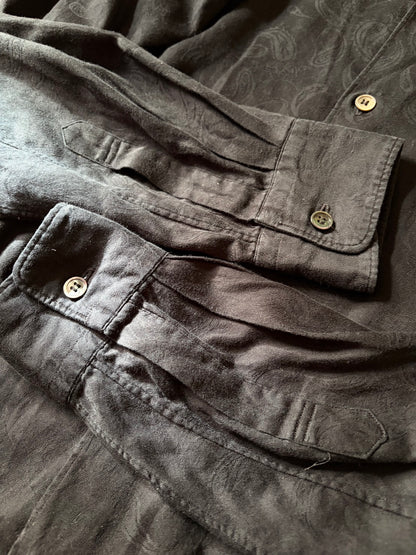 COMME des GARÇONS HOMME PLUS AW15 Tonal Shirt Black Size XS