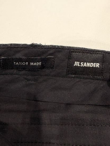 JIL SANDER 2000s Raf Simons Moire Tapered Pants Black Size M