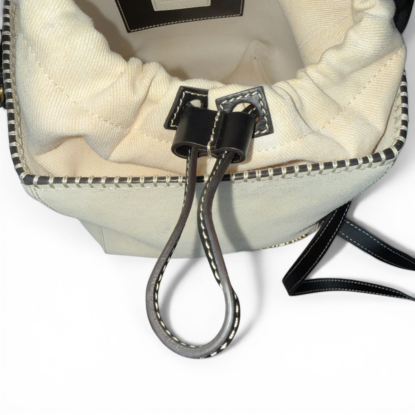 JACQUEMUS Le Seau Carré Bicolor Bucket Bag Size ONE SIZE