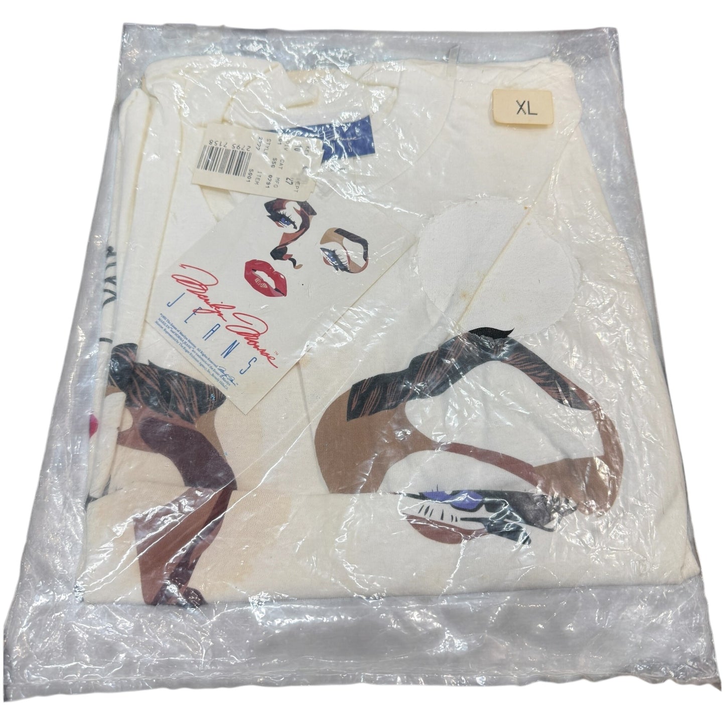 MARILYN MONROE 90s Abstract Face Deadstock T-Shirt Size XL